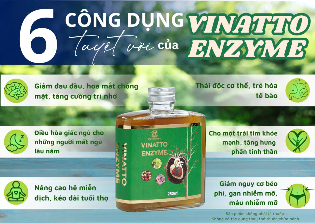 Công dụng của nước uống Vinatto Enzyme