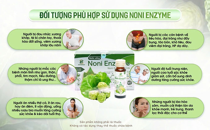 Đối tượng sử dụng nước uống noni enzyme